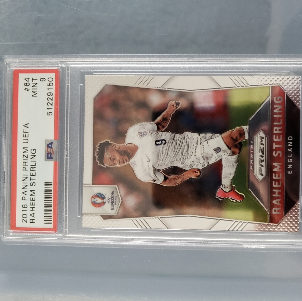 Raheem Sterling - 2016 Panini Prizm UEFA England - PSA Mint 9